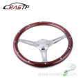 China Classic Wood Grain Silver Spoke Steering Wheel Manufactory